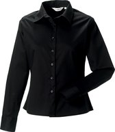 Russell Collectie Dames/Dames Lange Mouw Klassiek Twill Shirt (Zwart)