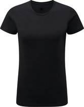 Russell Dames Slim Fit Langer Lengte Korte Mouwen T-Shirt (Zwart)