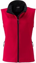 James and Nicholson Vrouwen/dames Promo Softshell Vest (Rood/zwart)