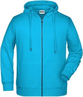 James and Nicholson Heren Basisrits Hoody (Turquoise)