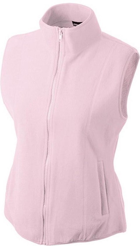 James and Nicholson Femmes / Dames Microfleece Vest (Light Pink)