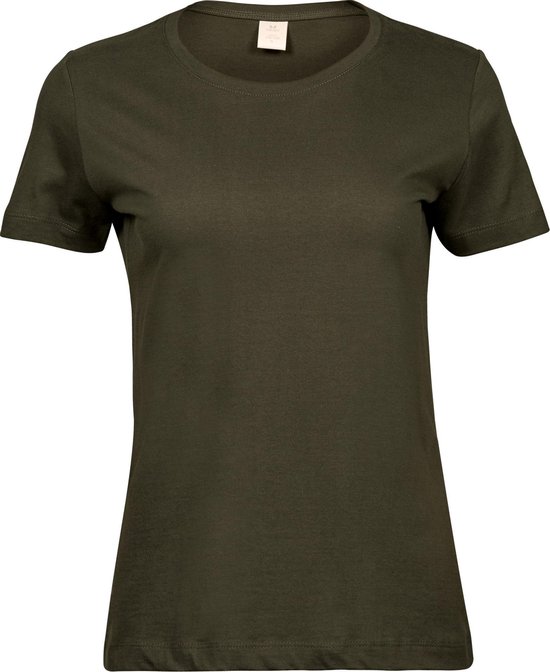 Tee Jays Dames/dames Sof T-Shirt (Olijfgroen)