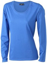 James and Nicholson Dames/dames T-Shirt met lange mouwen (Medium Long-Sleeved) (Koningsblauw)