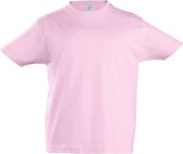 SOLS Kinder Unisex Imperial Zware Katoenen Korte Mouwen T-Shirt (Medium Roze)