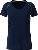James and Nicholson Dames/Dames Sport T-Shirt (Marine / Rechtse Geel)