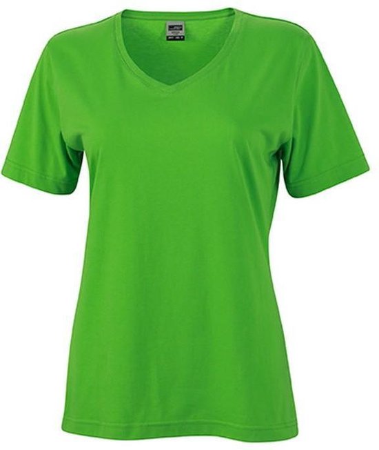 James and Nicholson Dames/dames Workwear T-Shirt (Kalk groen)