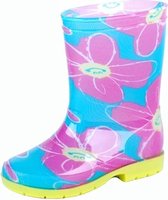 Regenlaars Gevavi Boots | Lina Meisjeslaars PVC | Maat 22 | Turquoise/Roze