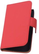 Bookstyle Wallet Case Hoesjes voor HTC One SV Rood