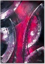 Schilderij - In het fuchsia rood, 1 deel