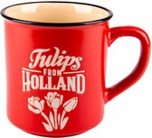 Mok - Beker Holland Tulpen Rood - Souvenir - Een Stuk