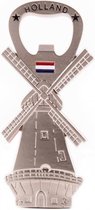 Opener Magneet Molen Holland Zilver - Souvenir