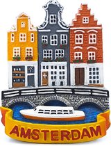 Magneet Polystone Huisjes/tourboot - Souvenir
