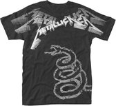 Metallica Heren Tshirt -XL- Black Album Faded Zwart