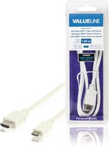 Valueline Vlmb34500w10 High Speed Hdmi-kabel met Ethernet Hdmi-connector - Hdmi Mini-connector 1,00 M Wit