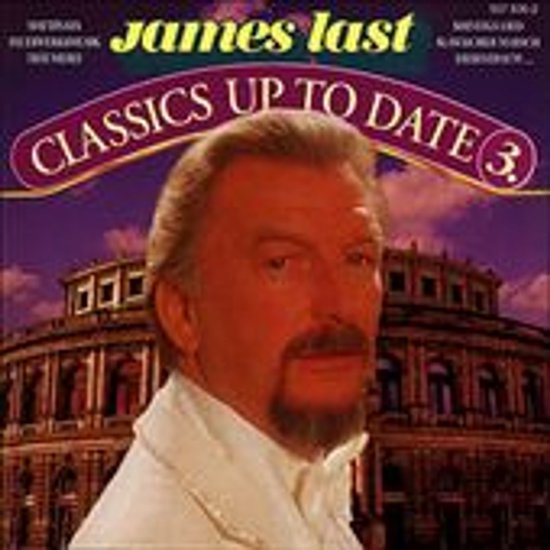 Albumhoes met James Last, 'Classics Up To Date 3'. Klassiek gebouw op achtergrond.