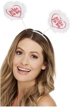 Smiffys Kostuum Haarband Bride To Be Boppers Wit/Roze