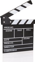 Decopatent® Clapperboard Chalkboard - Bois - Décoration pour cinéphiles - Clap de réalisateur de cinéma - Clapboard - 20 x 20 Cm