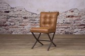 Tower Living Barcelona Eetkamerstoel 87 cm Cognac Kunstleer