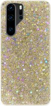 ADEL Premium Siliconen Back Cover Softcase Hoesje Geschikt voor Huawei P30 Pro - Bling Bling Glitter Goud