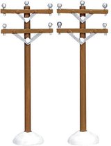 Lemax - Telephone Poles -  Set Of 2 - Kersthuisjes & Kerstdorpen