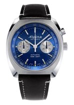 Alpina Startimer Pilot Heritage AL-727LNN4H6 Horloge - Leer - Zwart - Ø 42 mm