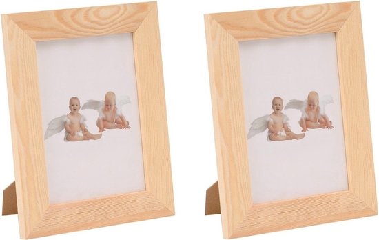 4x DIY houten fotolijstjes 17,5 x 22,5 cm - Hobbymateriaal/knutselmateriaal  -... | bol.com