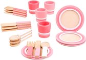 Bigjigs roze servies set BJ429