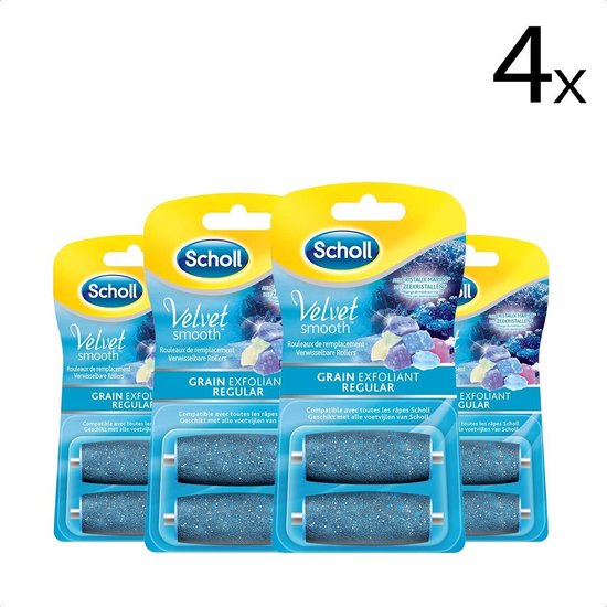 bol.com | Scholl Voetvijl - Navulling Velvet Smooth - Regular - 2 Stuks x4