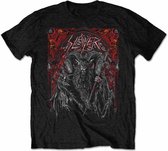 Slayer Heren Tshirt -2XL- Baphomet European Tour 2018 Zwart