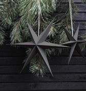 Delight Department - Kerst ster grijs set van 2 - Papier - Kerstversiering - 40cm - 30cm