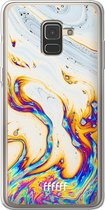 Samsung Galaxy A8 (2018) Hoesje Transparant TPU Case - Bubble Texture #ffffff