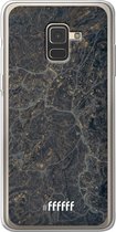 Samsung Galaxy A8 (2018) Hoesje Transparant TPU Case - Golden Glitter Marble #ffffff