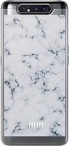 Samsung Galaxy A80 Hoesje Transparant TPU Case - Classic Marble #ffffff