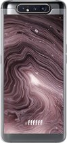 Samsung Galaxy A80 Hoesje Transparant TPU Case - Purple Marble #ffffff