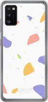 Samsung Galaxy A41 Hoesje Transparant TPU Case - Terrazzo N°6 #ffffff