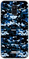 Samsung Galaxy A6 (2018) Hoesje Transparant TPU Case - Navy Camouflage #ffffff
