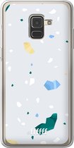 Samsung Galaxy A8 (2018) Hoesje Transparant TPU Case - Terrazzo N°2 #ffffff