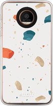 Motorola Moto Z Force Hoesje Transparant TPU Case - Terrazzo N°3 #ffffff