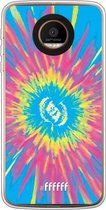 Motorola Moto Z Force Hoesje Transparant TPU Case - Flower Tie Dye #ffffff