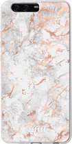 Huawei P10 Plus Hoesje Transparant TPU Case - Peachy Marble #ffffff