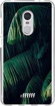 6F hoesje - geschikt voor Xiaomi Redmi 5 -  Transparant TPU Case - Palm Leaves Dark #ffffff