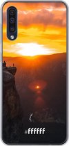 Samsung Galaxy A50s Hoesje Transparant TPU Case - Rock Formation Sunset #ffffff