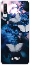 Samsung Galaxy A70 Hoesje Transparant TPU Case - Blooming Butterflies #ffffff