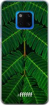 Huawei Mate 20 Pro Hoesje Transparant TPU Case - Symmetric Plants #ffffff