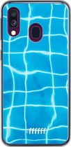 Samsung Galaxy A40 Hoesje Transparant TPU Case - Blue Pool #ffffff
