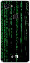 Google Pixel 3 XL Hoesje Transparant TPU Case - Hacking The Matrix #ffffff