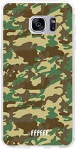 Samsung Galaxy S7 Hoesje Transparant TPU Case - Jungle Camouflage #ffffff