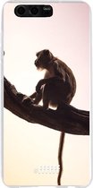 Honor 9 Hoesje Transparant TPU Case - Macaque #ffffff