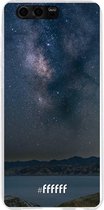 Honor 9 Hoesje Transparant TPU Case - Landscape Milky Way #ffffff