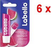 Labello Lipcare Lippenbalsem - Watermelon Shine  - Voordeelverpakking 6 Stuks